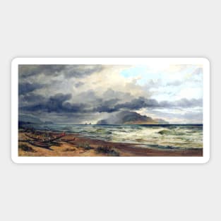 Cook Strait, New Zealand 1884 Nicholas Chevalier Sticker